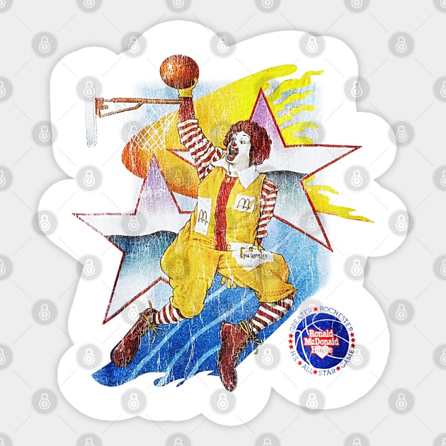 Ronald McDonald All-Star Basketball Game - Retro 90s Sticker by nicklower